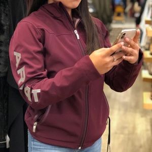 Ariat softshell jacket, maroon